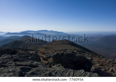 A range in the White Mountains as seen from Mount Monroe in landscape orientation