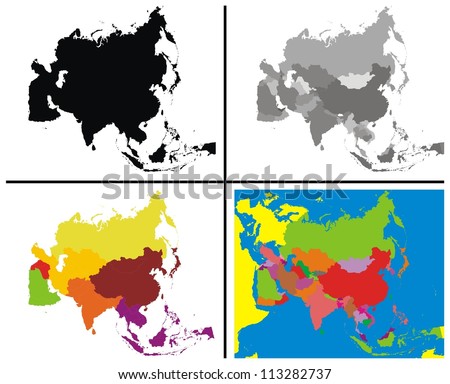 Vector - Asia Map Collection