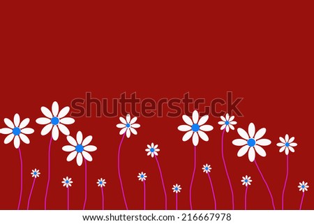 simple daisy flower purple background for design