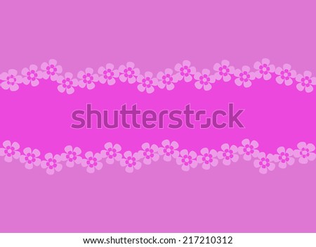 simple cute daisy and flower design on pink  background