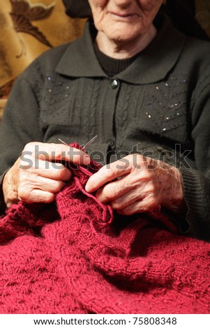 Knitting Process With Focus On Hands Stock Photo 75808348 ... Knitting Process With Focus On Hands Stock Photo 75808348 ...