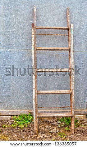 The old ladder against the wall