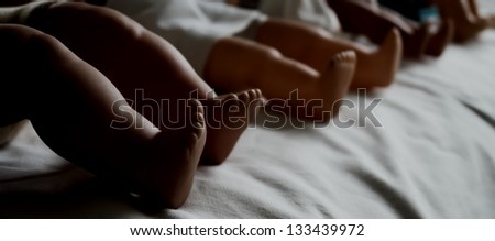Dolls on the bed 2.
