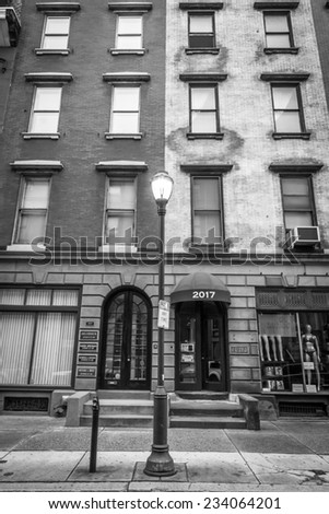 PHILADELPHIA, PENNSYLVANIA/UNITED STATES - MAY 19, 2013: Downtown\'s architecture photographed on May 19, 2013 in Philadelphia.