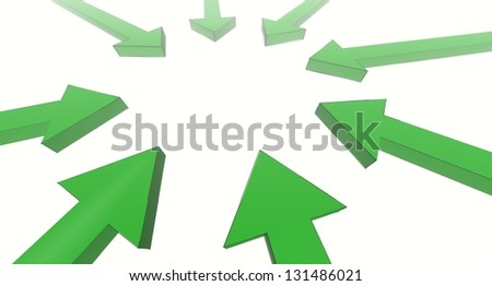 green arrows
