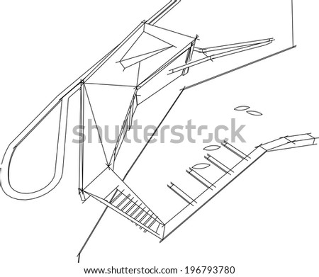 vector building sketch
