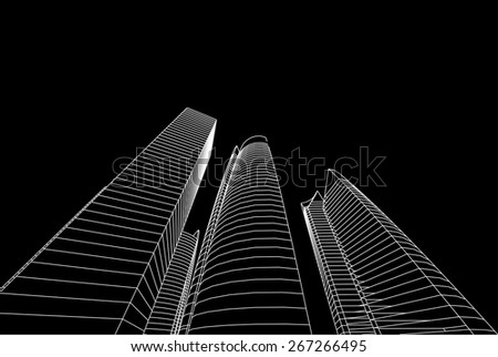 Modern architecture building. City background