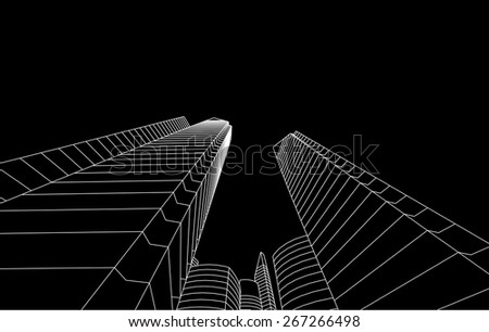 Modern architecture building. City background