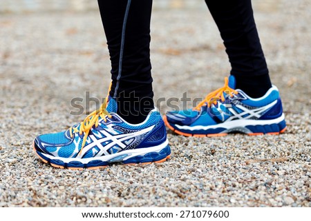 Picture of an athlete feet running on track