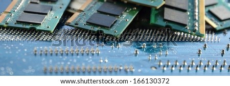 Pile of computer memory details