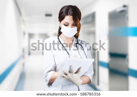 Doctor. Portrait on young woman doctor