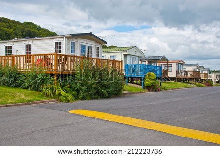 Luxurious static caravavans in holiday park