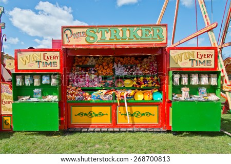 READING,ENGLAND-APRIL 11:The traditional fair in Berkshire,ENGLAND.Carters Steam Fair began in 1977 and runs to this day on April 11,2015.