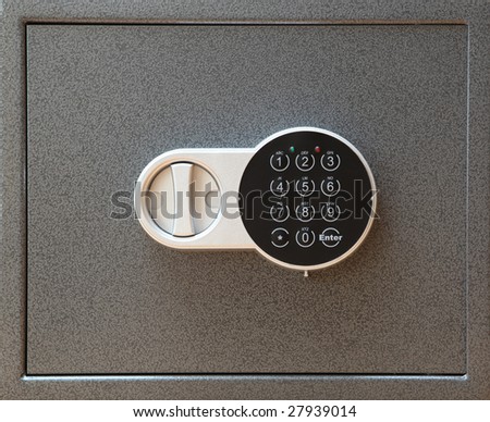 The bank safe with the digital lock