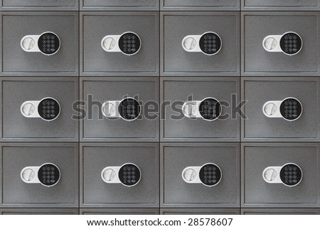The bank safe with the digital lock