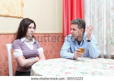 Quarrel between husband and the wife owing to alcohol