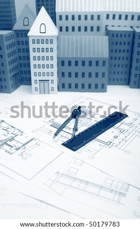 Blueprint Technical cad documentation architectural background