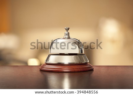 Hotel Concierge. Service bell at the hotel