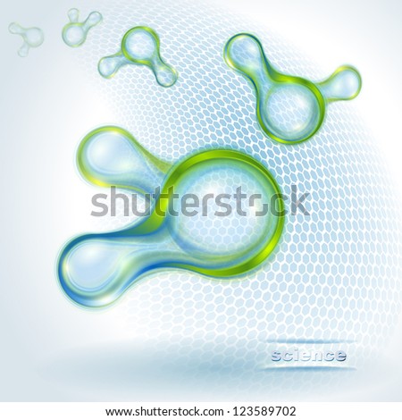 Abstract background with molecules of water Abstract background with molecules of water