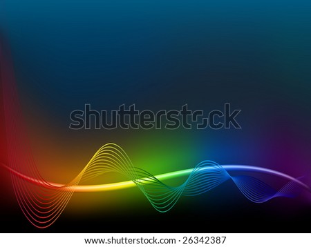 Rainbow  wave lines