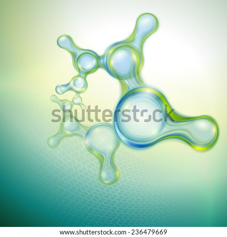 Molecules abstract background Molecules abstract background