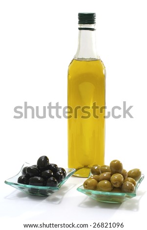 ))*(( صـوره مـنـي وصـوره مـنـك ))*(( - صفحة 12 Stock-photo-bottle-of-gold-olive-oil-and-olives-over-white-26821096