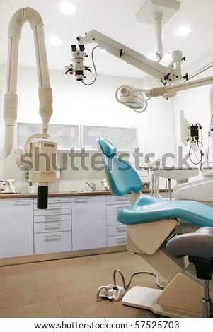 Interior Design Office on Dental Clinic Interior Design With Chair And Tools Stock Photo