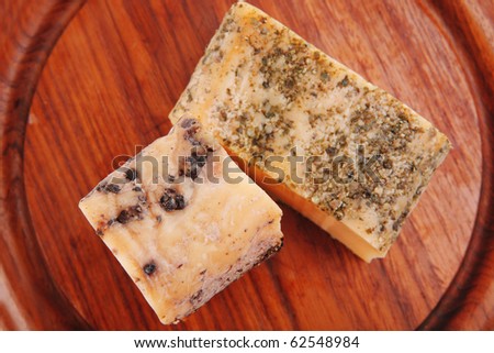 french aged cheese on wood