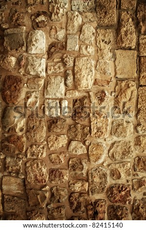 old style vintage cracked stone wall as background