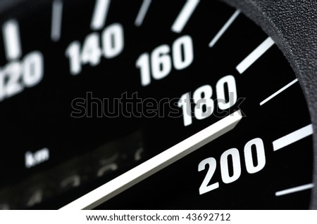 Speed indicator of a car