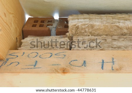 Thermal insulation of a house roof