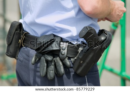 Pistol of a police officer