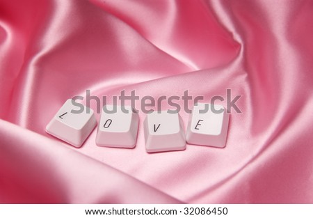 love spelled out using keyboard keys