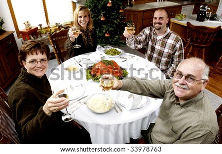 family at holiday dinner