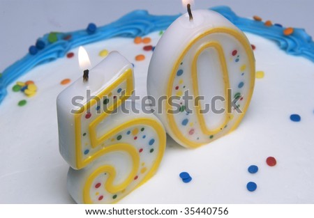 stock photo : 50th Birthday cake