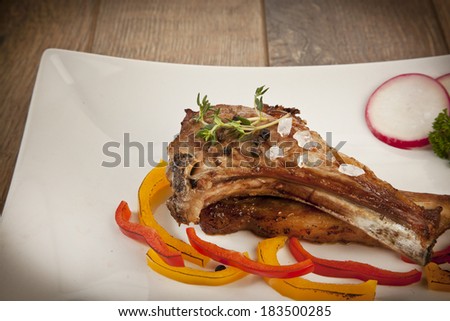 Roasted Lamb Chops with Vegetables