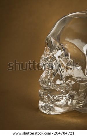 Crystal Skull - on a gold background