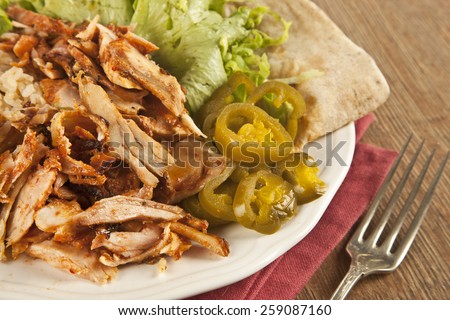 Delicious turkish chicken doner kebab grilled meat
