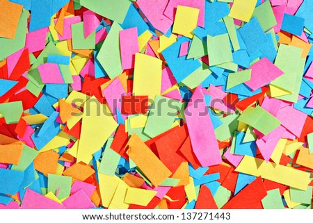 Abstract geometric paper scraps texture