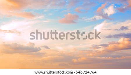 Beautiful sky with cloud  before sunset