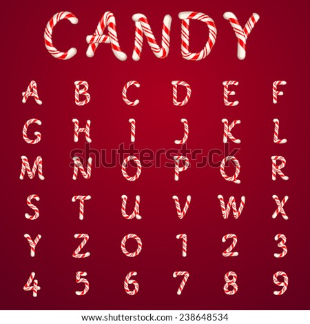 Alphabet candy style vector art and illustration Alphabet candy style vector art and illustration