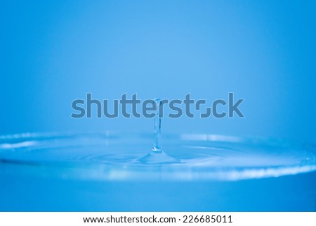 waterdrop with blue back ground