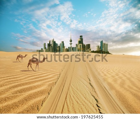 kuwait city desert view
