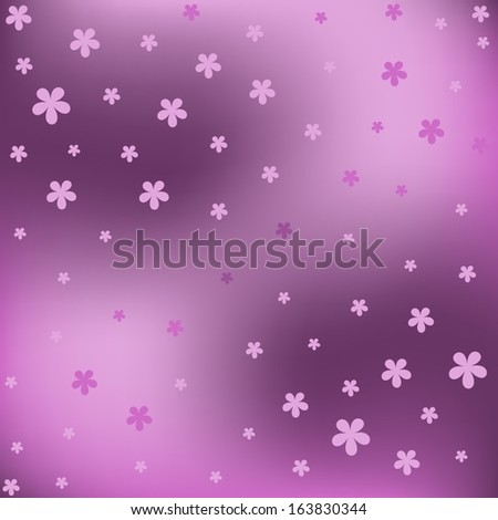 Shiny purple background with many flowers