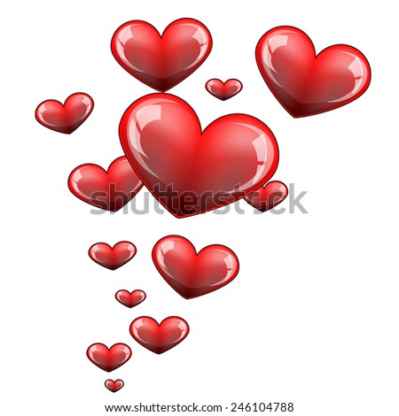 Heart-shaped background material vector Free Vector / 4Vector