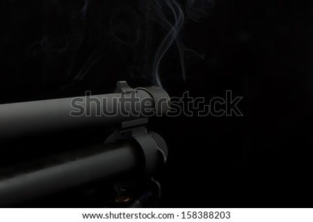 a smoking gun barrel