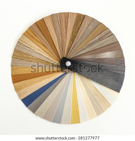 Decorative wood palette guide. Interior design.