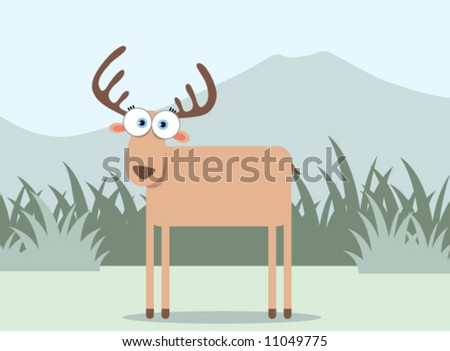 stock vector : Cartoon Deer
