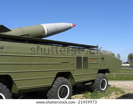 Russian military motorized rocket launcher