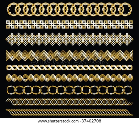 stock vector : Set of gold